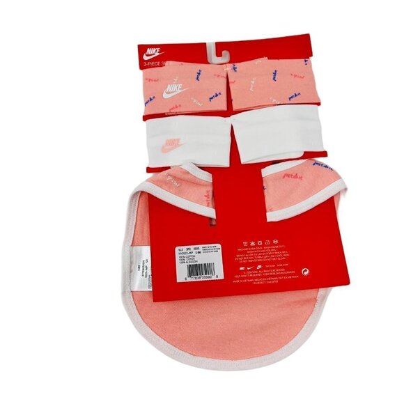 Nike Baby Girls Bib and Headband Set Size 0-6 Months - Picture 5 of 6